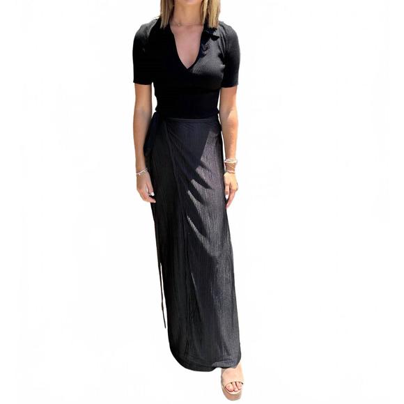 NEW RIPLEY RADER ripley rader bodre wrap skirt in black - Picture 1 of 3
